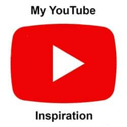 Red YouTube logo with the words My YouTube Inspiration, highlighting sources of creative motivation from videos.